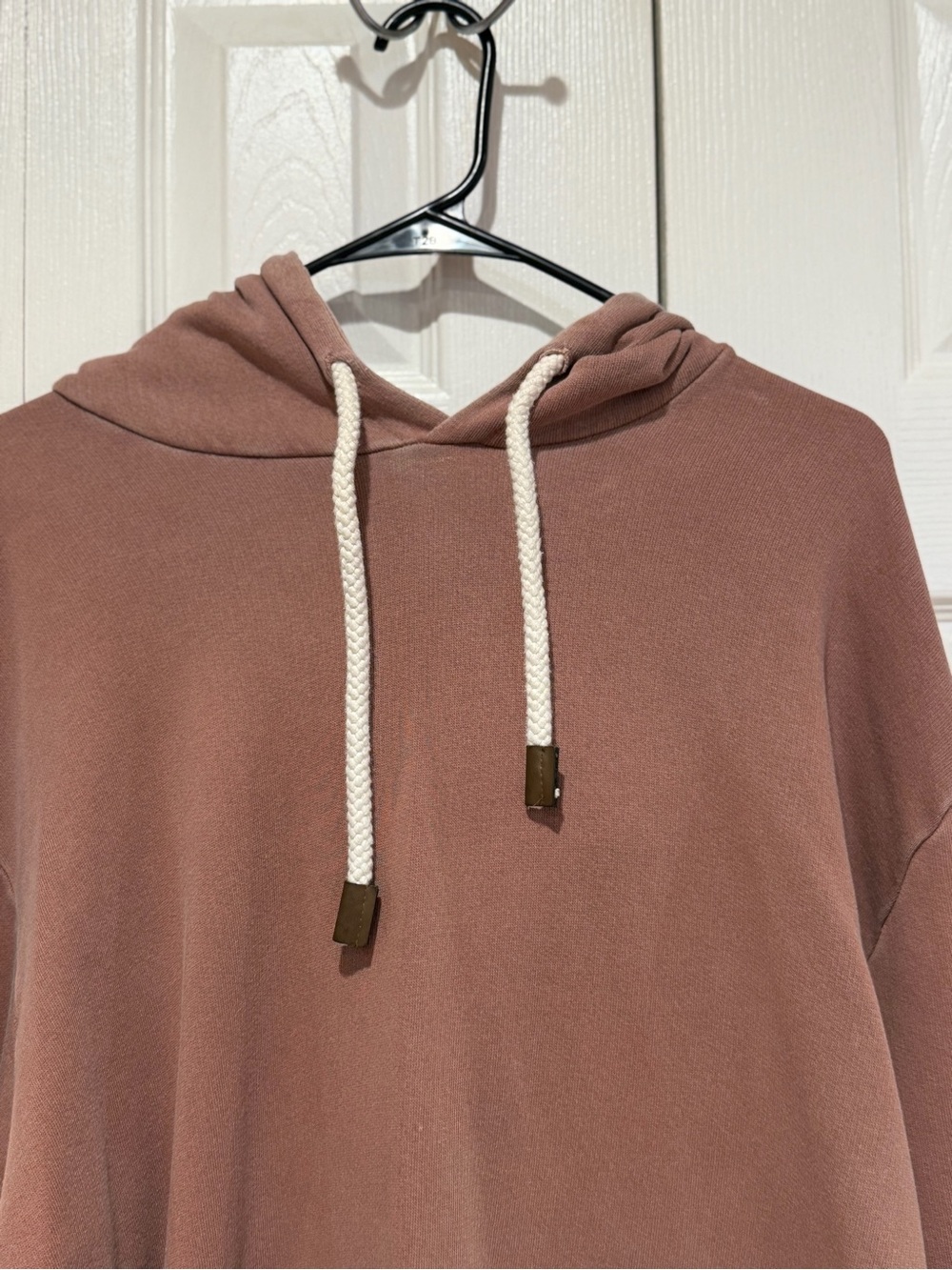 Men's Washed Mauve Crewneck Hoodie Sweatshirt - Picture 2 of 7